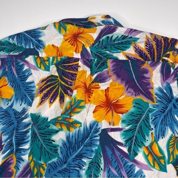 Vintage Aloha Shirt Hilo Hatti Hawaiian Button Beach Vacation Floral Summer XL - Picture 9 of 13